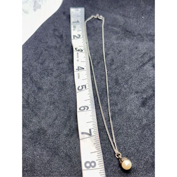 Nice VINTAGE RARE Necklace Gold Tone Faux Pearl  SOME WEAR GOOD CONDITION - Picture 3 of 7